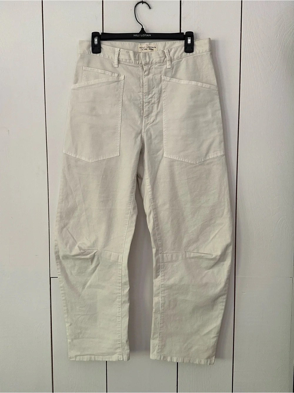 Nili Lotan Shon in Eggshell Sz 2 NWOT Barrel - Picture 5 of 15